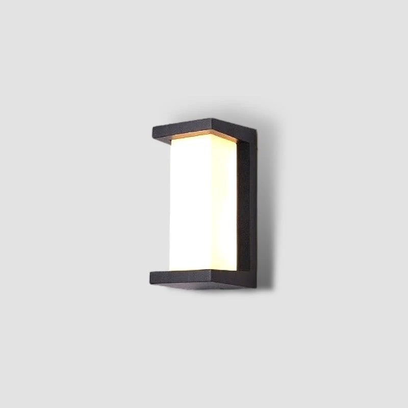 Bewegingssensor Wandlamp Aluminium Zwart voor Veranda Tuin Terras Buitenverlichting met 3-6m Detectiebereik | Sansoti