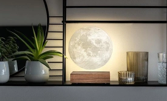 Zwevende Maanlamp met Magnetische Levitatie LED Nachtlampje voor Slaapkamer Nachtkastje Sfeerverlichting Decoratie | Sansoti