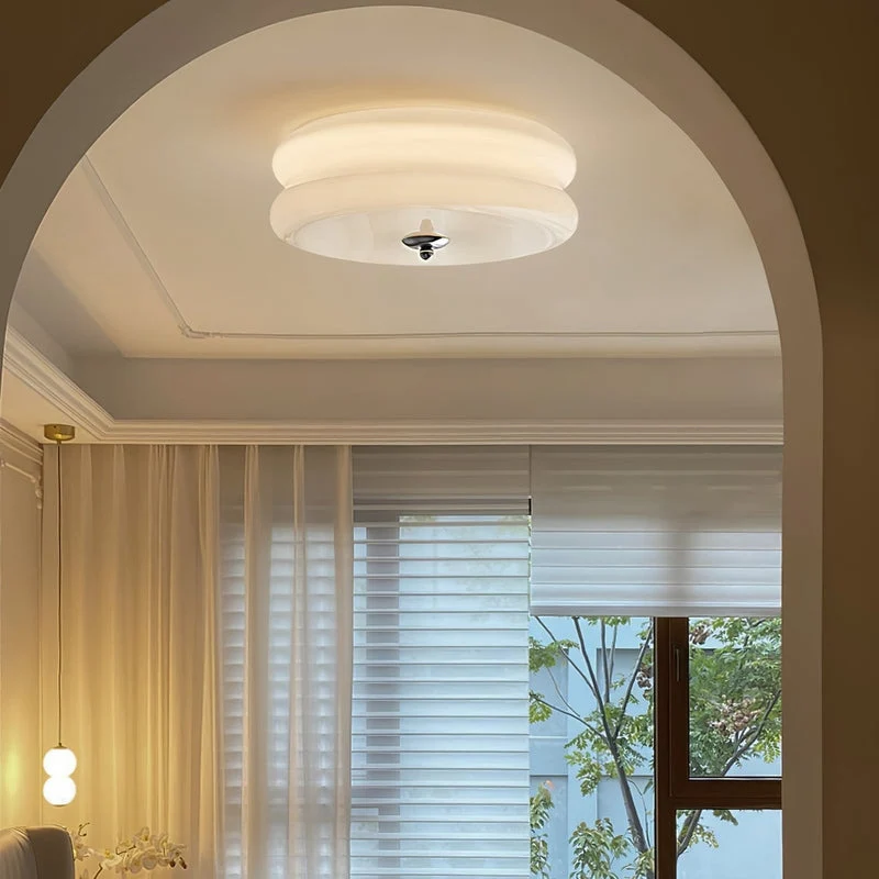 Plafondlamp Art Deco Stijl IJzer Glas Ingebouwde LED Woonkamer Slaapkamer Eetkamer Hal Retro Vintage | Sansoti