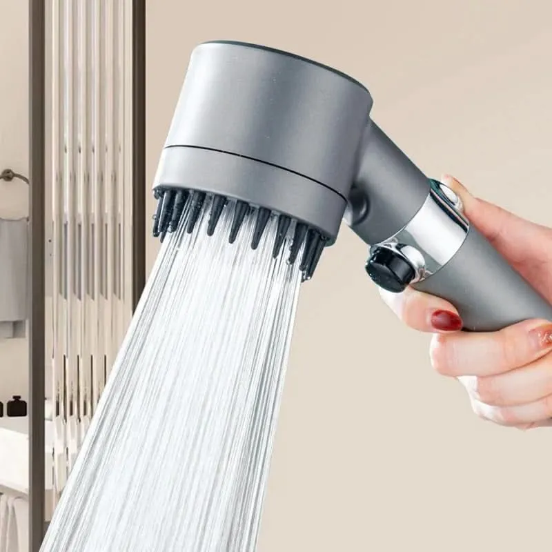 Handdouche met Filterpatroon en Massagefunctie ABS Hoogglans 25cm Drukverhoging voor Wellness Badkamer | Sansoti