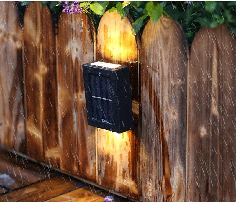 Zonne-energie Wandlamp voor Buiten IP65 Waterdicht Tuinverlichting Terras Pad Trap Oprit Warm Wit Koud Wit | Sansoti