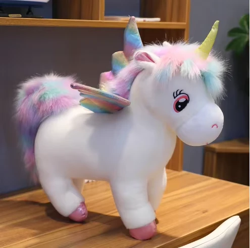 Pluche Eenhoorn Knuffel XXL Zacht Gevuld Speelgoed voor Kinderen Fantasie Slaapkamer Decoratie Cadeau | Sansoti
