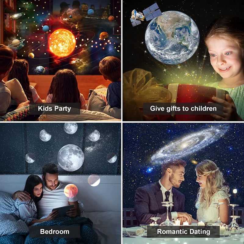 Sterrenprojector met 13 Lichtscenario's Timer en Afstandsbediening Nachtelijke Hemel Galaxy Projector Slaapkamer | Sansoti