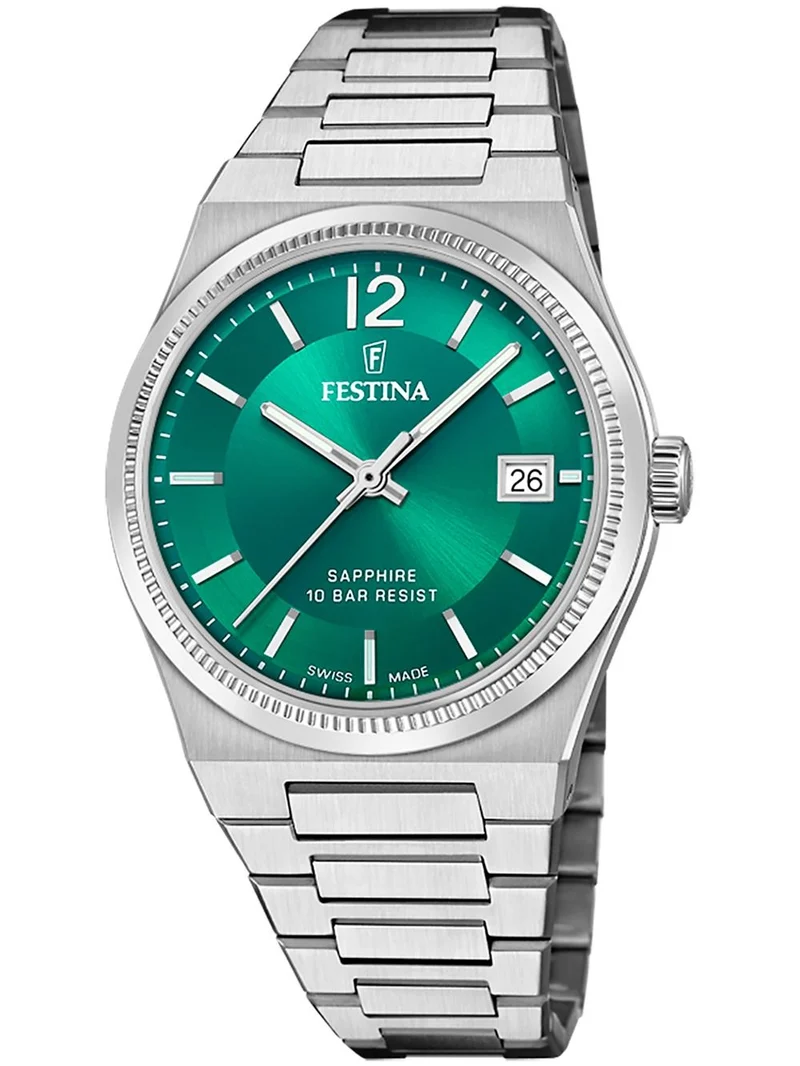 Festina Rivé F20035/5 Damenuhr Grün • Saphirglas • Swiss Made