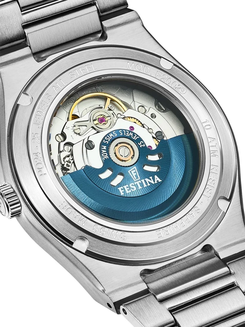 Festina Rivé F20029/3 Damenuhr Hellgrün • Automatikwerk Swiss Made • Saphirglas