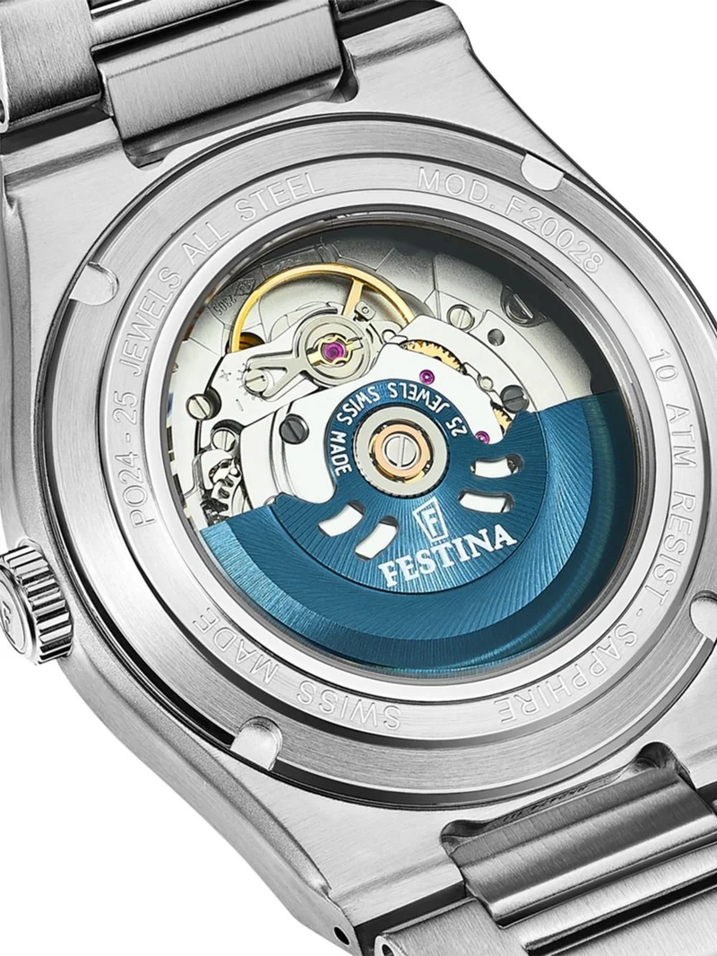 Festina Rivé F20028/4 Herrenuhr • Automatikwerk Swiss Made • Saphirglas