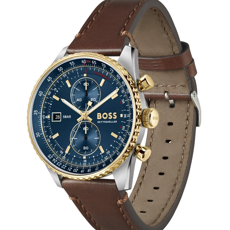 BOSS Skytraveller 1514346 Herren Armbanduhr • Elegantes Design • BOSS Qualität