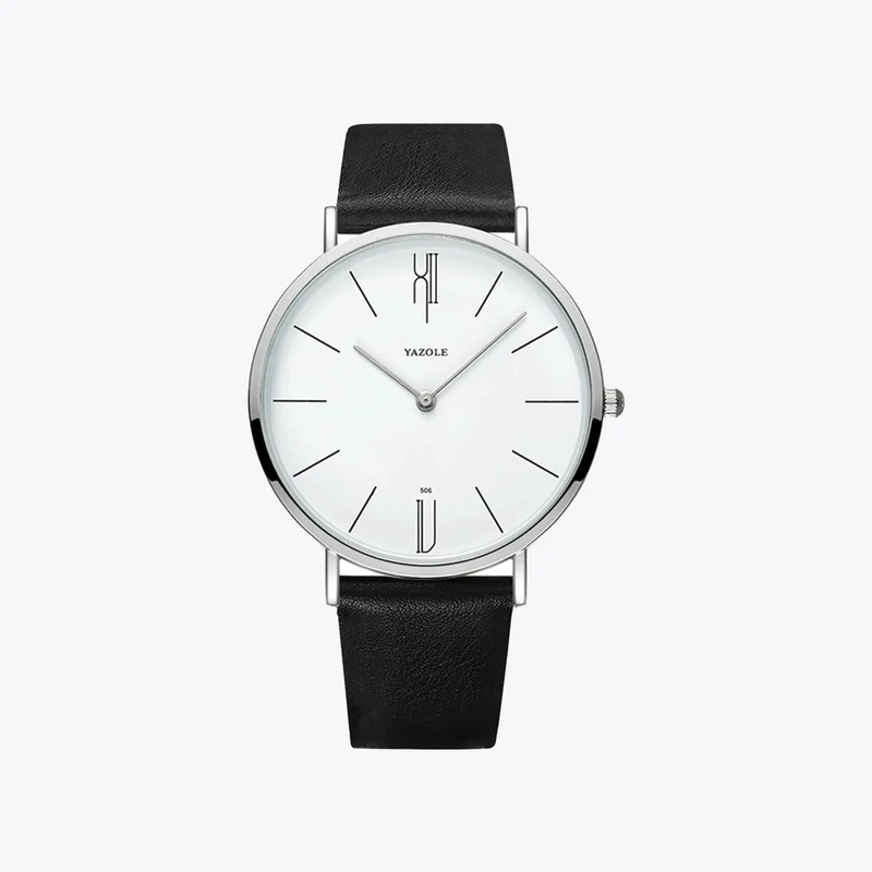 Herenhorloge Leren Band Quartz Uurwerk Klassiek Design Stijlvol Polshorloge Vintage Look Tijdloos Elegant | Sansoti