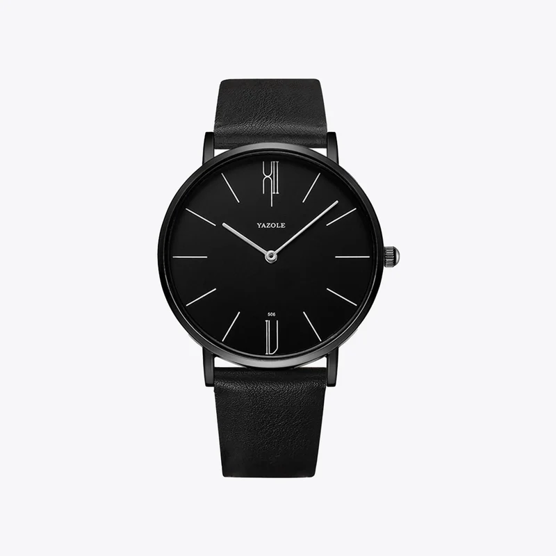 Herenhorloge Leren Band Quartz Uurwerk Klassiek Design Stijlvol Polshorloge Vintage Look Tijdloos Elegant | Sansoti