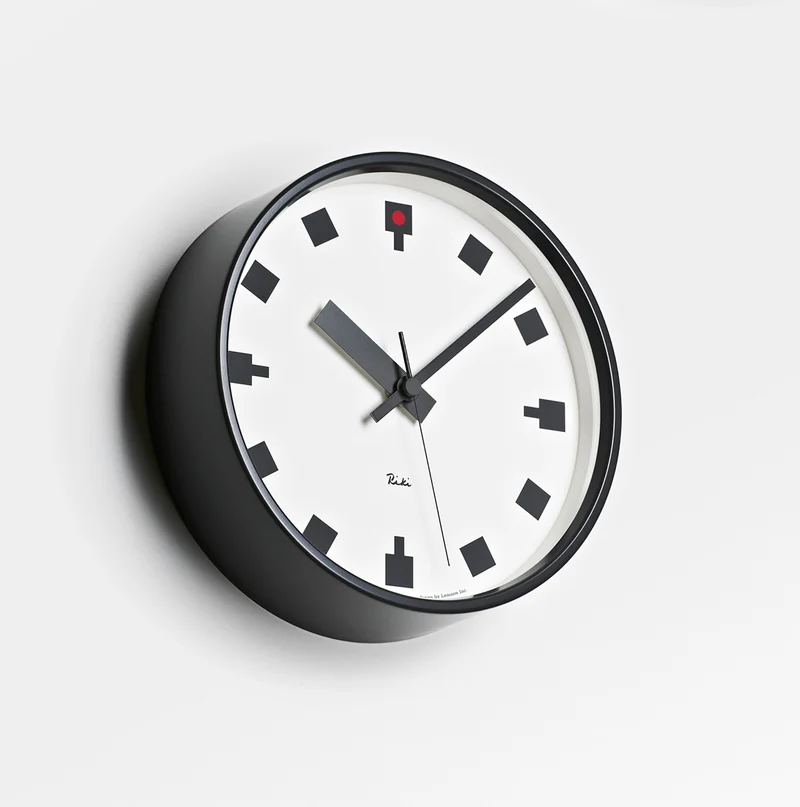 Lemnos Riki Hibiya no Tokei WR12-03 Wanduhr Weiß • Geräuschloses Quarzwerk • Japanisches Design