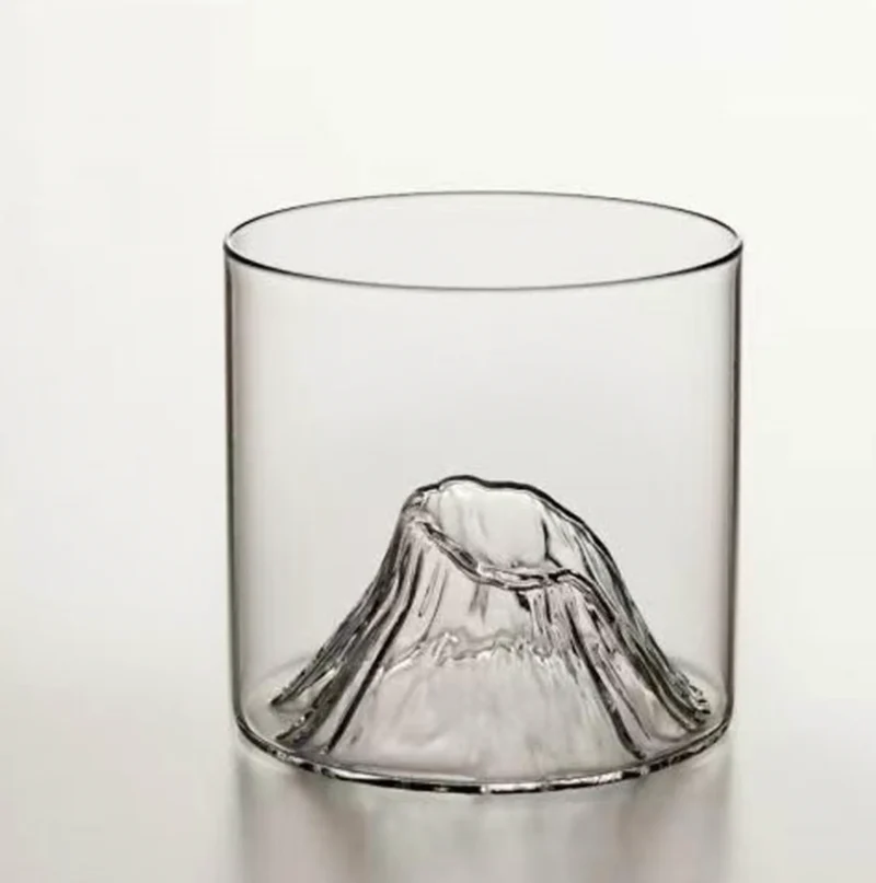 Handgemaakt Whiskyglas met Vulkaankrater Bodem 200ml Hittebestendig Glas Japanse Ambacht Premium Whisky Glas | Sansoti