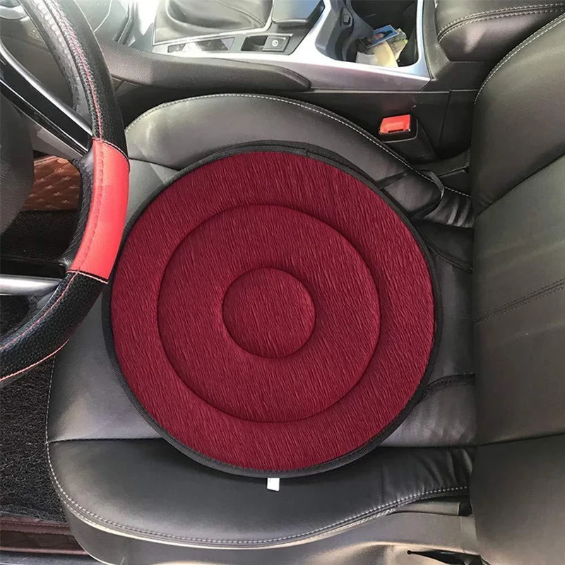 Draaibaar Zitkussen 360° Memory Foam Comfort Zwart Beige Koffie Rood Antislip voor Auto Kantoor Thuis Mobiliteitsondersteuning Ergonomische Zithulp | Sansoti