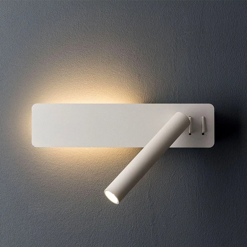 Wandlamp Leeslamp met Draaibare Arm | Warm LED Licht voor Bed en Leeshoek | Verstelbare Wandleeslamp Zwart of Wit | Sansoti