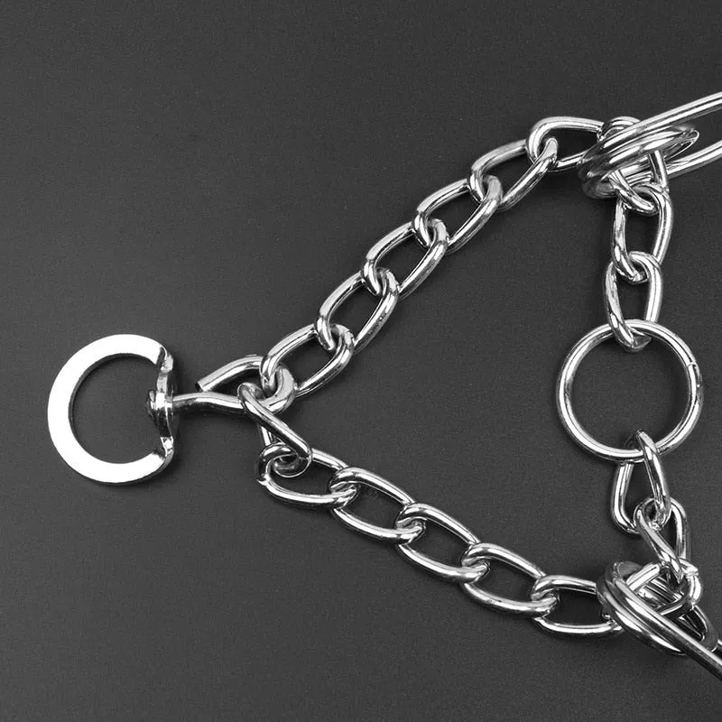 Correctieband Hond Verstelbaar met Gummitips Zwart voor Trainingscontrole | Anti-Trek Trainingsband Metaal met Veilige Pinnen | Sansoti