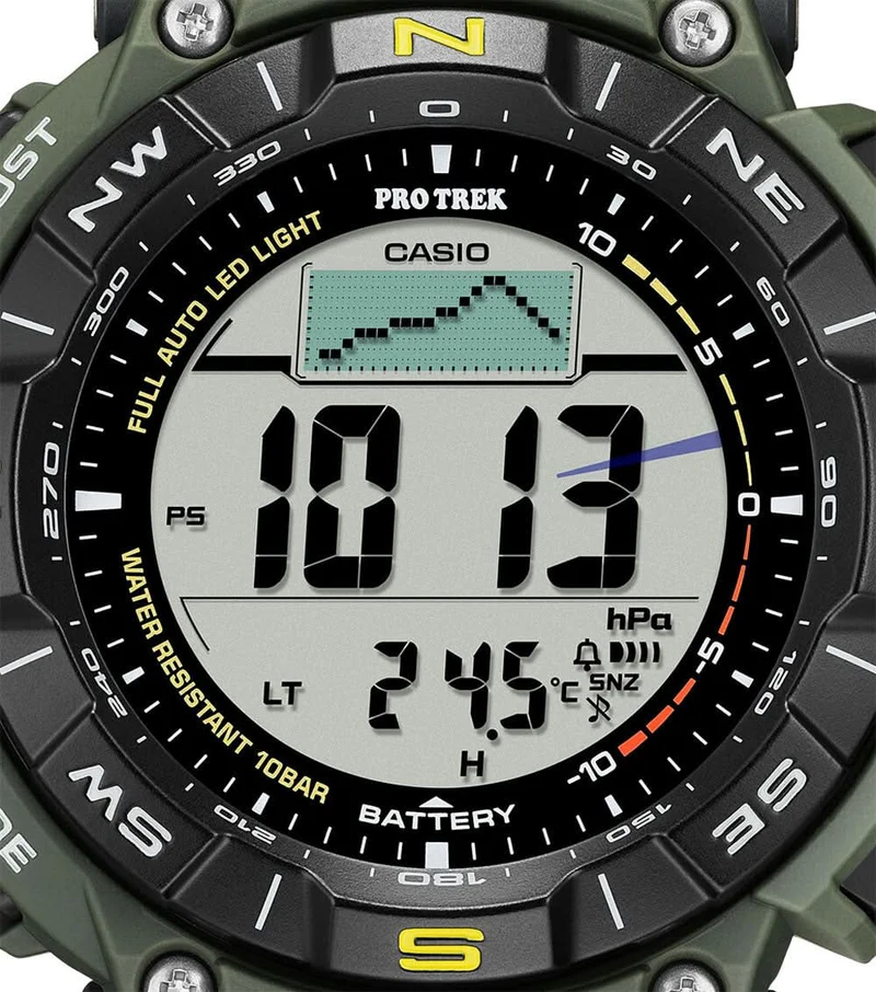 Casio Pro Trek PRG-340-3ER Herrenuhr • Tough Solar • Digital-Kompass