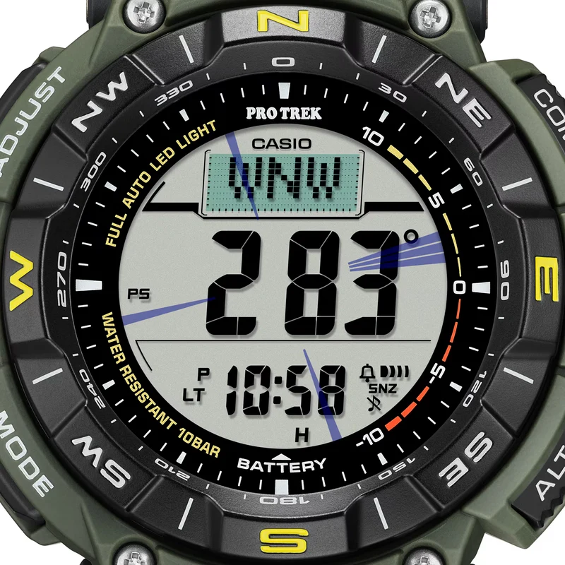 Casio Pro Trek PRG-340-3ER Herrenuhr • Tough Solar • Digital-Kompass