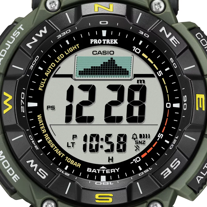Casio Pro Trek PRG-340-3ER Herrenuhr • Tough Solar • Digital-Kompass