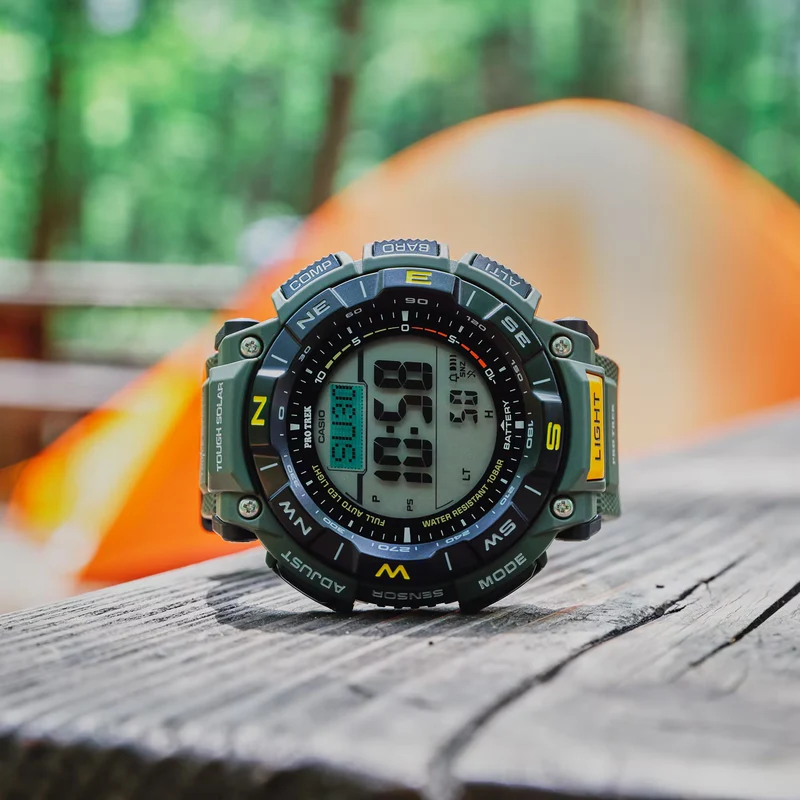 Casio Pro Trek PRG-340-3ER Herrenuhr • Tough Solar • Digital-Kompass