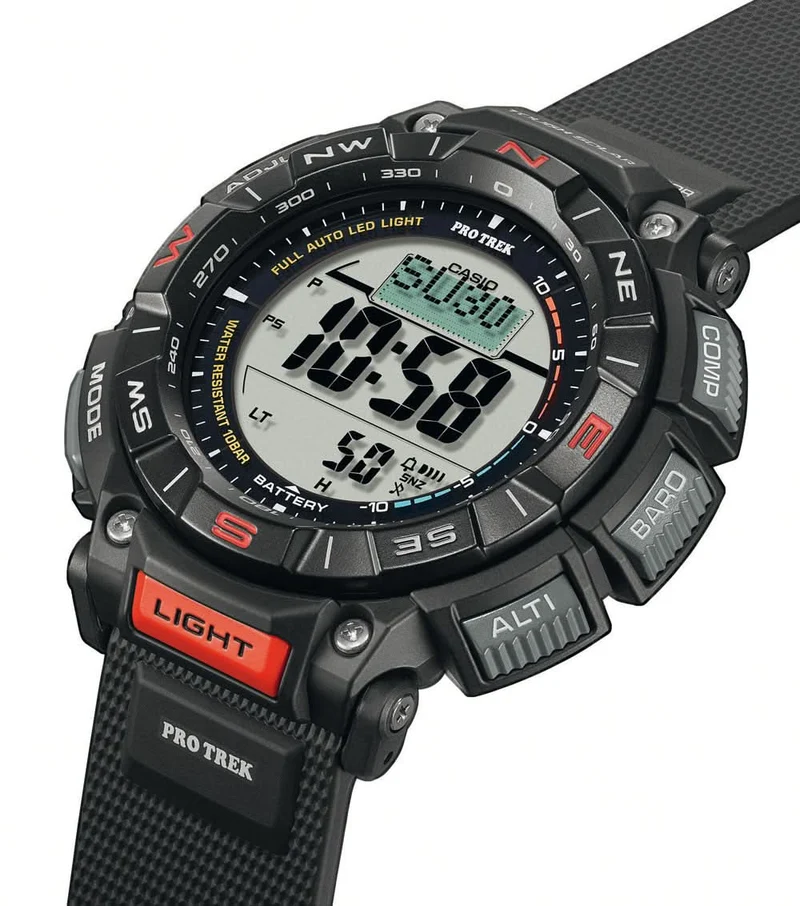 Casio Pro Trek PRG-340-1ER Herrenuhr • Tough Solar • Digital-Kompass