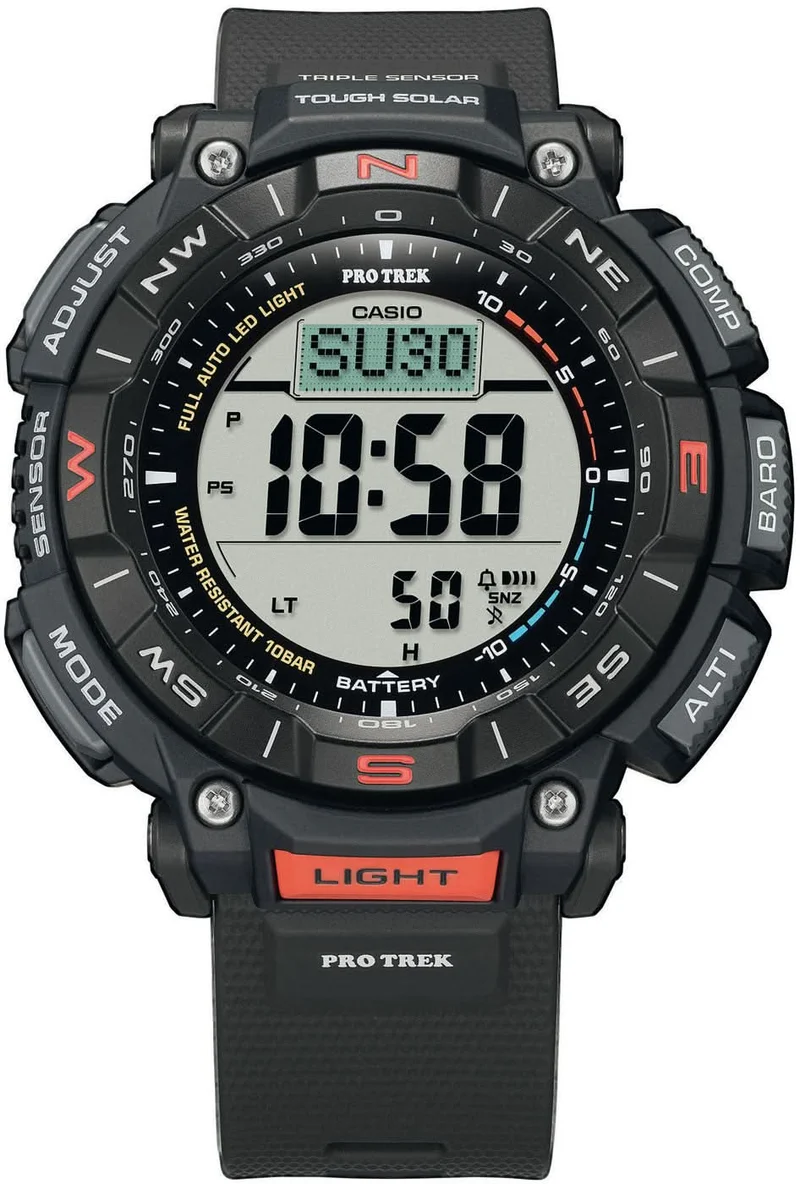 Casio Pro Trek PRG-340-1ER Herrenuhr • Tough Solar • Digital-Kompass