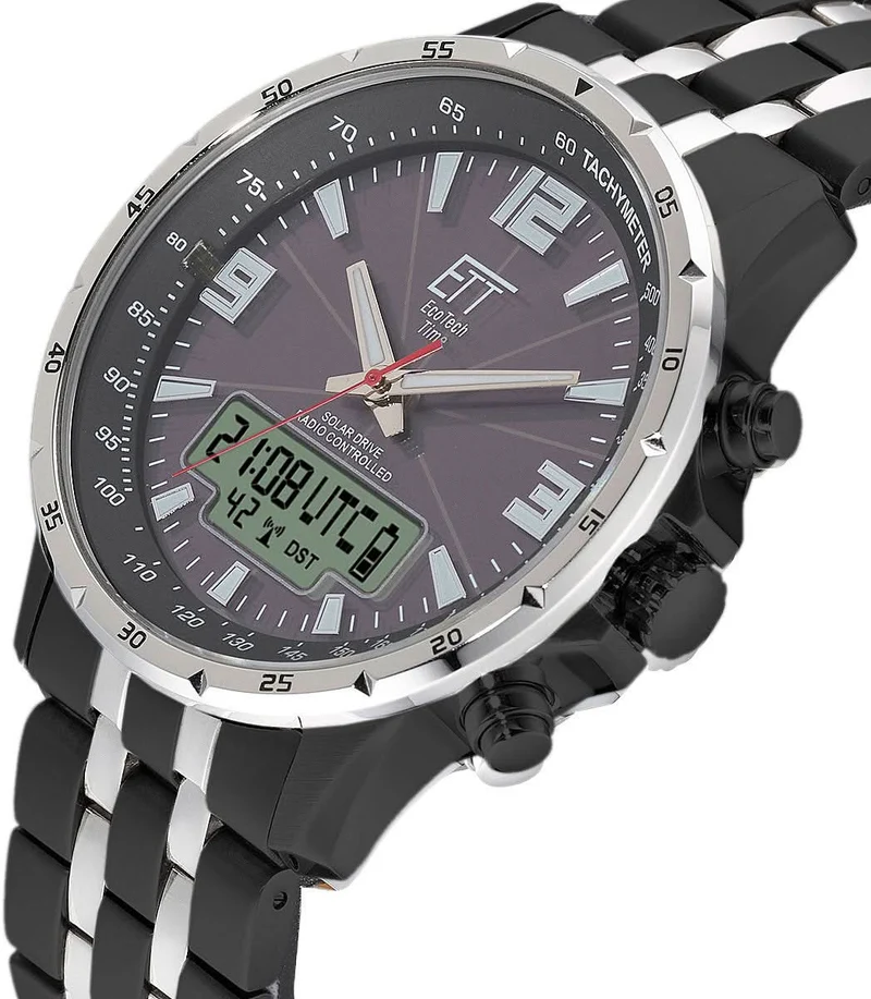 Eco Tech Time Professional EGS-11568-21M Herrenuhr • Solar-Antrieb • Funk-Technologie