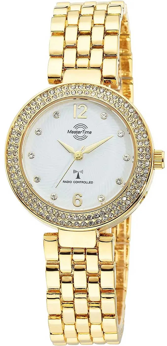 Master Time Funk Fashion MTLA-10345-14M Damenuhr • Funkpräzision • Elegantes Gold-Design