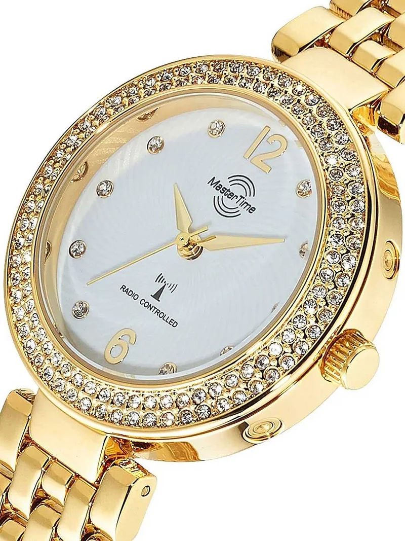 Master Time Funk Fashion MTLA-10345-14M Damenuhr • Funkpräzision • Elegantes Gold-Design