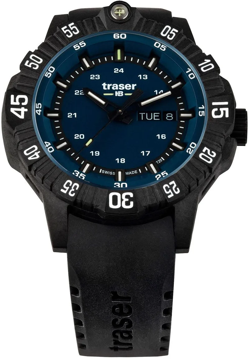 Traser P99 Q Tactical Blue 110725 Herrenuhr • H3-Tritium Leuchttechnologie • Swiss Made