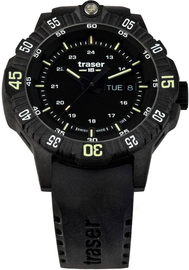 Traser P99 Q Tactical Black 110723 Herrenuhr • H3-Tritium • Saphirglas