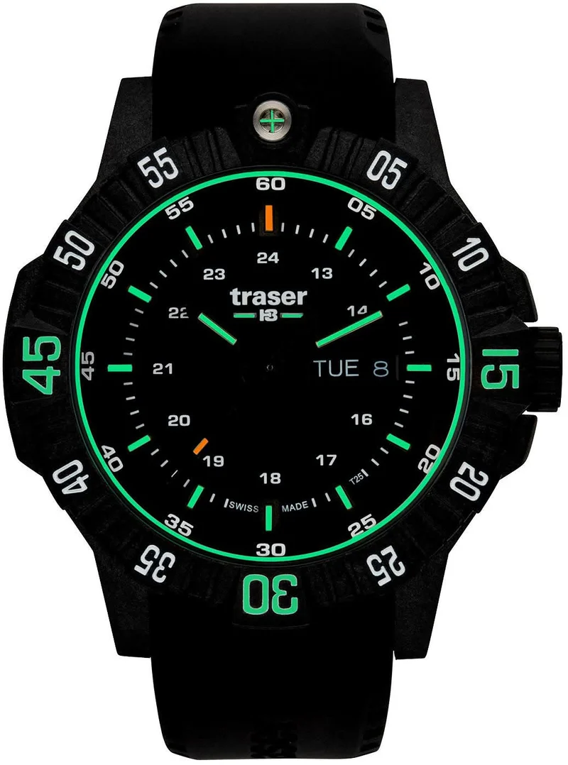 Traser P99 Q Tactical Black 110723 Herrenuhr • H3-Tritium • Saphirglas