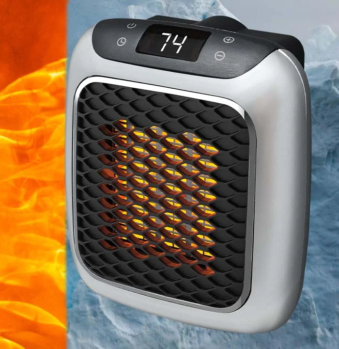 Draagbaar Verwarmingsapparaat 800W Compact Snelverwarming Ruimteverwarmer met Timer en Kantelbeveiliging | Sansoti