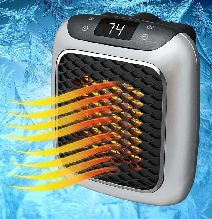 Draagbaar Verwarmingsapparaat 800W Compact Snelverwarming Ruimteverwarmer met Timer en Kantelbeveiliging | Sansoti