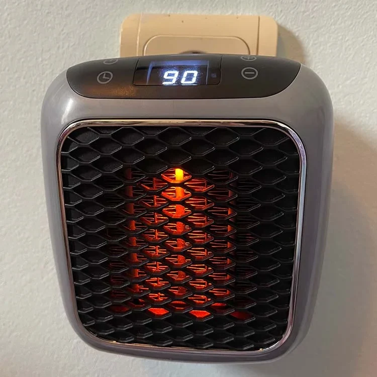 Draagbaar Verwarmingsapparaat 800W Compact Snelverwarming Ruimteverwarmer met Timer en Kantelbeveiliging | Sansoti