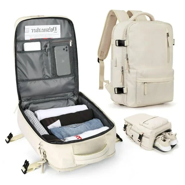 Grote Dames Reistas Waterdichte Wandelrugzak 35L Multifunctioneel met USB Poort | Sansoti