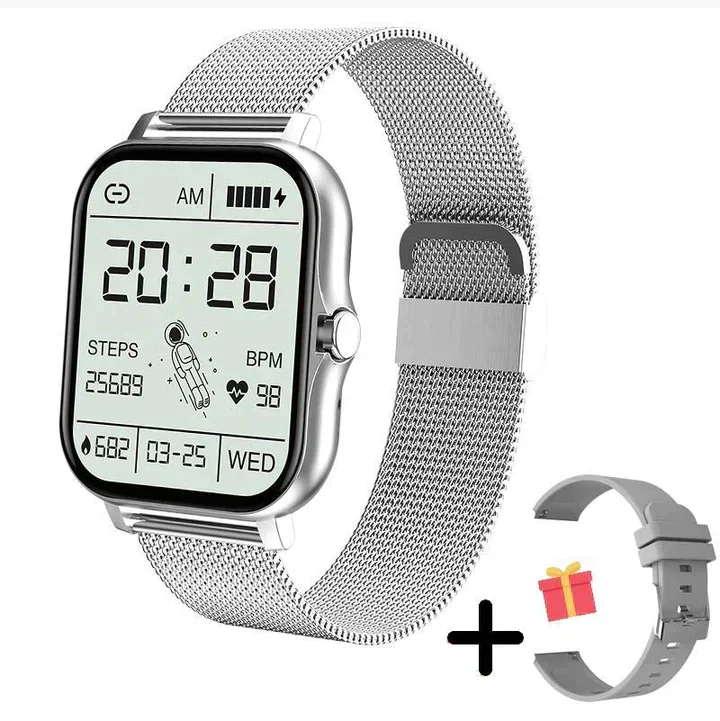 Sandsberg Smartwatch Multifunctioneel Gezondheids- & Fitness-Tracking Meerdere Kleuren | Bluetooth Hartslag Bloedzuurstof Slaapanalyse Stappenteller | Sansoti