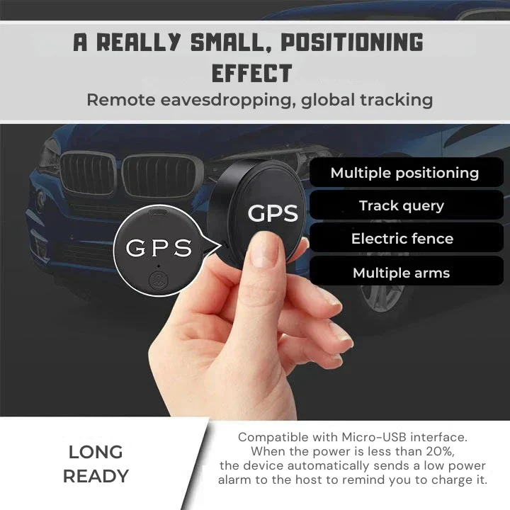 GPS Tracker met Magnetische Bevestiging | Realtime Tracking via App | Voertuigen en Waardevolle Spullen Volgen | Langdurige Accuduur | Sansoti