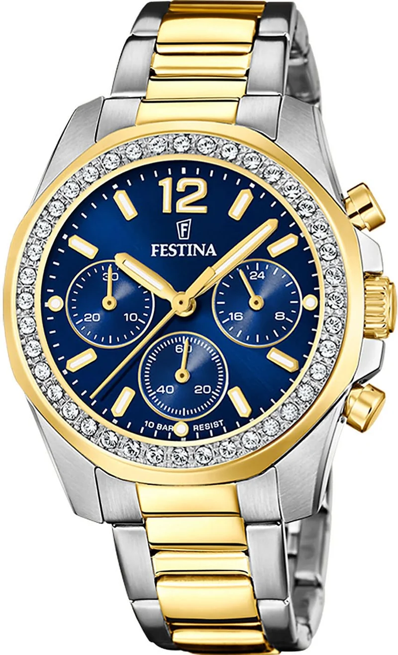 Festina Boyfriend F20607/2 Damenuhr • Bicolor-Edelstahl • Chronograph