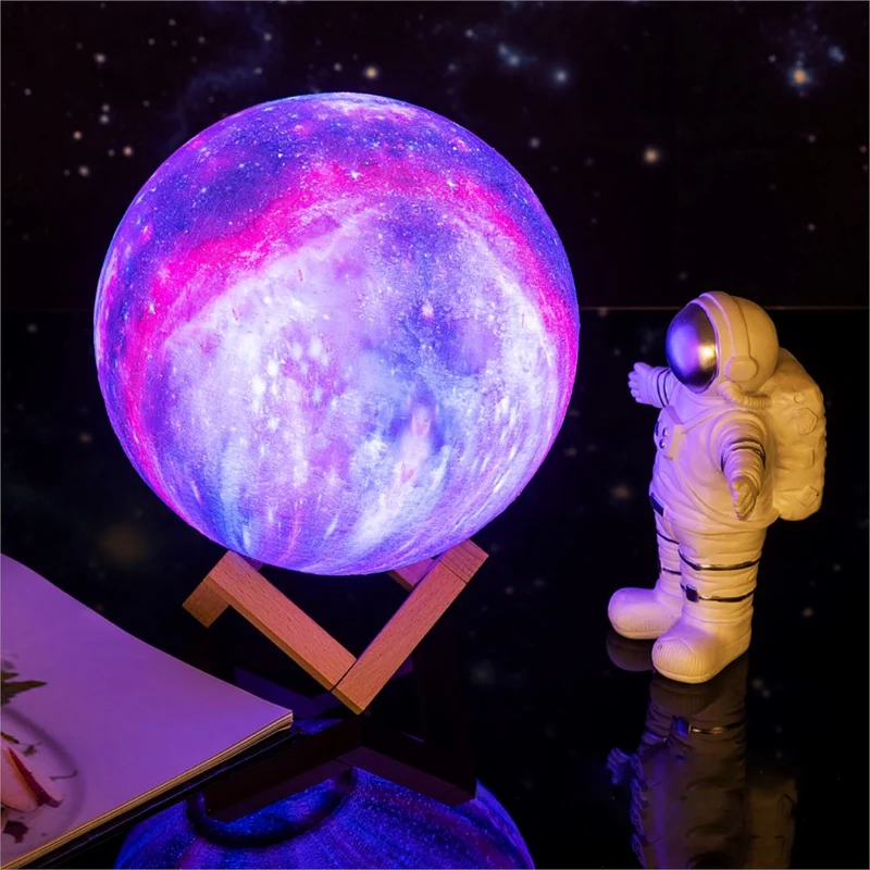 3D Maanlamp met Afstandsbediening 16 Kleuren LED Nachtlampje Oplaadbaar USB Sfeerlicht voor Slaapkamer Decoratie | Sansoti
