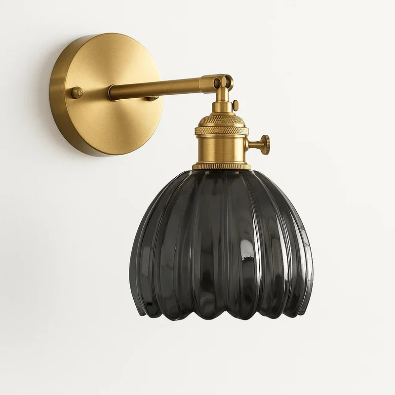 Retro Wandlamp Tulpvormige Glazen Kap E27 Fitting Slaapkamer Hal Woonkamer Eetkamer Interieur Verlichting | Sansoti