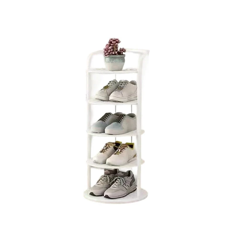 Rond Schoenenrek Meerlaags Verticaal Staal Hal Slaapkamer Garderobekast Opbergruimte Minimalistisch Design | Sansoti