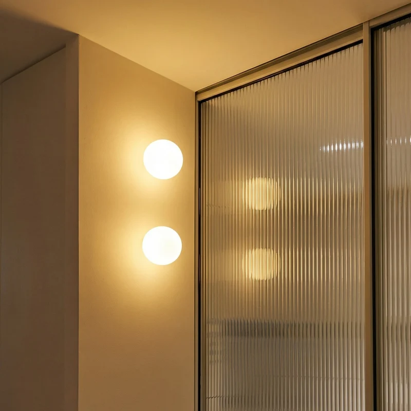 Ronde Wandlamp met LED Verlichting Ø12-20cm Geïntegreerde Lichtbron Hal Slaapkamer Badkamer Modern Design | Sansoti