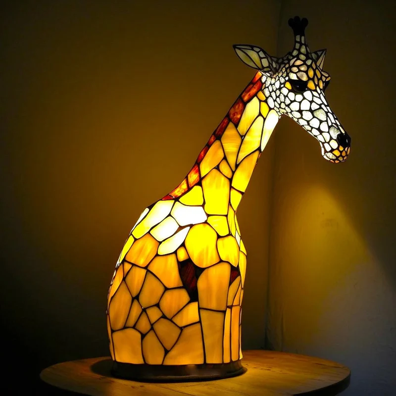 Sfeervolle Dierenlamp LED Tafellamp Metaal Resin 15cm Slaapkamer Woonkamer Decoratieve Nachtlamp op Batterijen | Sansoti
