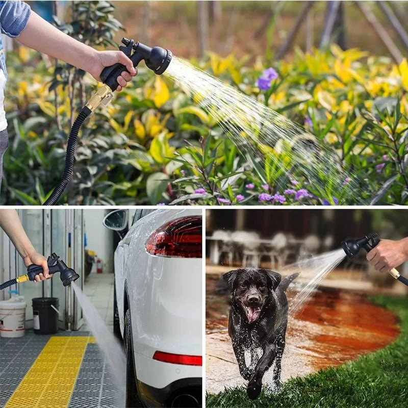 Uitrekbare Tuinslang 30 Meter Flexibel met 8 Sproeistanden voor Tuin Planten Auto Wassen Balkon Terras | Sansoti