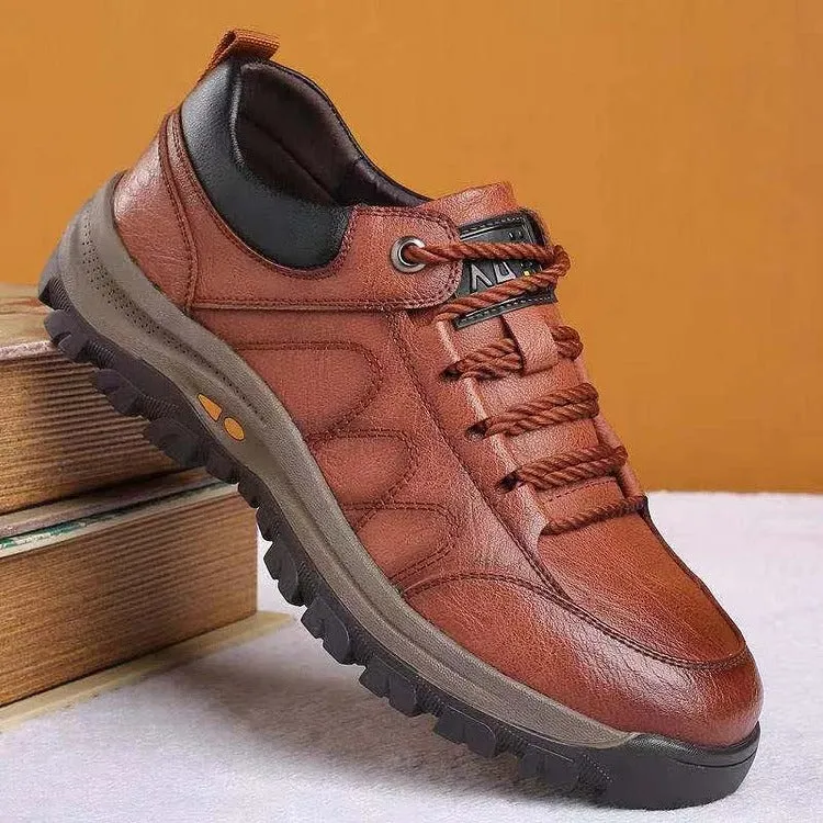 Herenschoenen Leer Handgestikt Antislip Boogondersteuning Ademend Comfort Loafers Dagelijks Gebruik Casual | Sansoti
