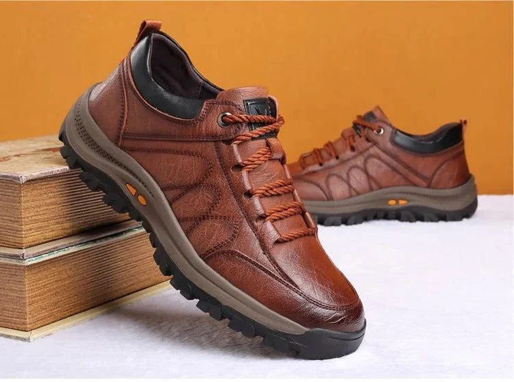 Herenschoenen Leer Handgestikt Antislip Boogondersteuning Ademend Comfort Loafers Dagelijks Gebruik Casual | Sansoti