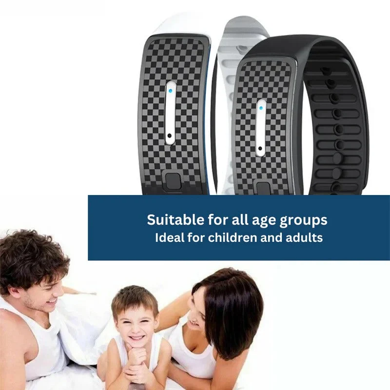 Anti-Muggen Armband Ultrasonisch Afweersysteem Oplaadbaar Waterdicht Verstelbaar Outdoor Camping Wandelen | Sansoti