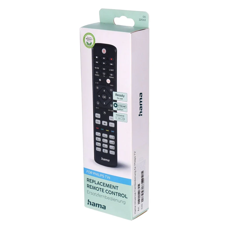 Hama 00221063 Fernbedienung IR Wireless TV Drucktasten