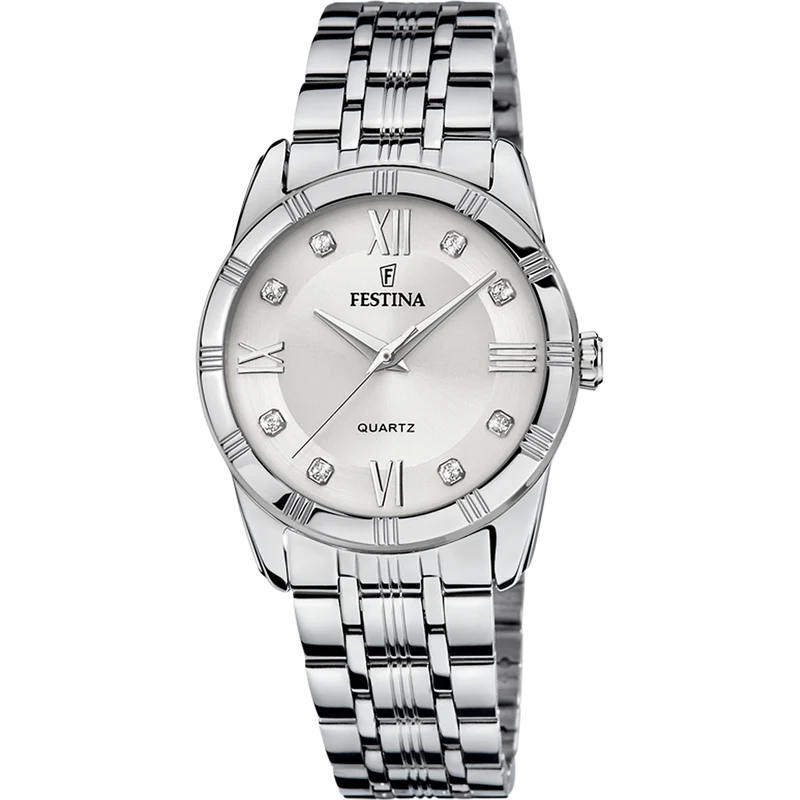 Festina Mademoiselle F16940/A Damenuhr Silber • Mineralglas • Quarzwerk