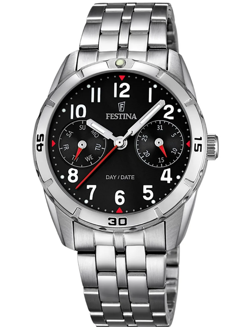 Festina Junior Collection F16908/3 Kinderuhr Schwarz • Mineralglas • Datum & Wochentag