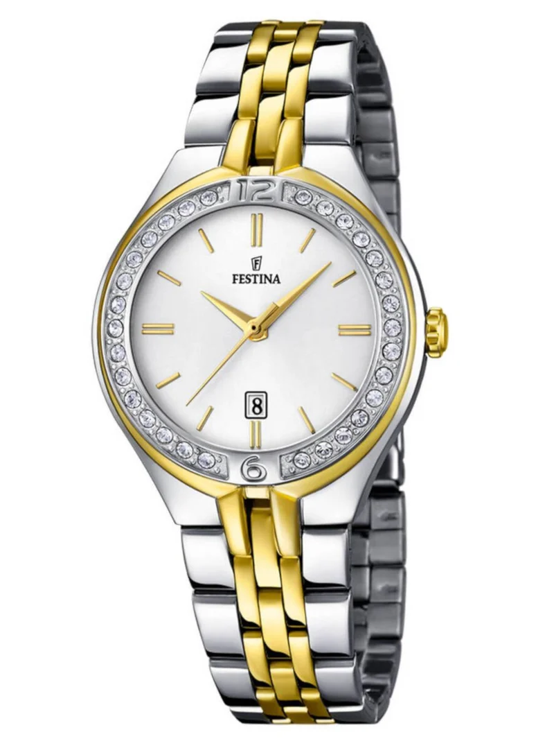 Festina Mademoiselle F16868/1 Damenuhr Silber • Mineralglas • Zirkonia-Besatz